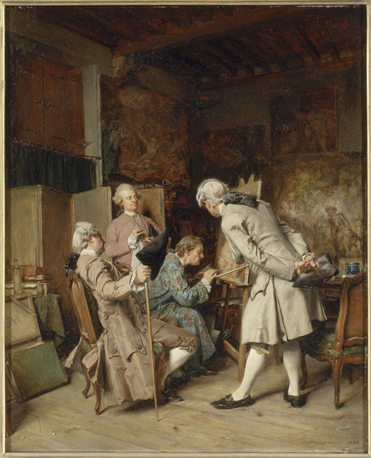 Tableau Les Enfants Peintres, Atelier, Jeune Modèle, XVIII. : AnticSwiss