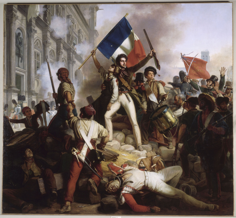 Henri-Félix-Emmanuel Philippoteaux, Lamartine repoussant le drapeau rouge  à l'Hôtel de Ville, le 25 février 1848