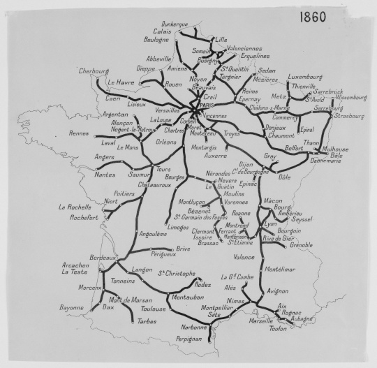 Anonyme Réseaux Du Chemin De Fer Français En 1860 Images Dart 