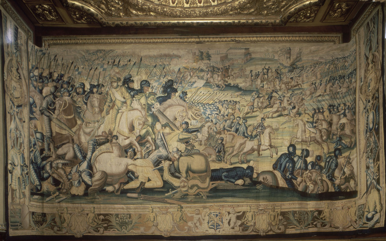 Tapisserie de la Tenture d'Henri III : La bataille de Jarnac | Images d'Art