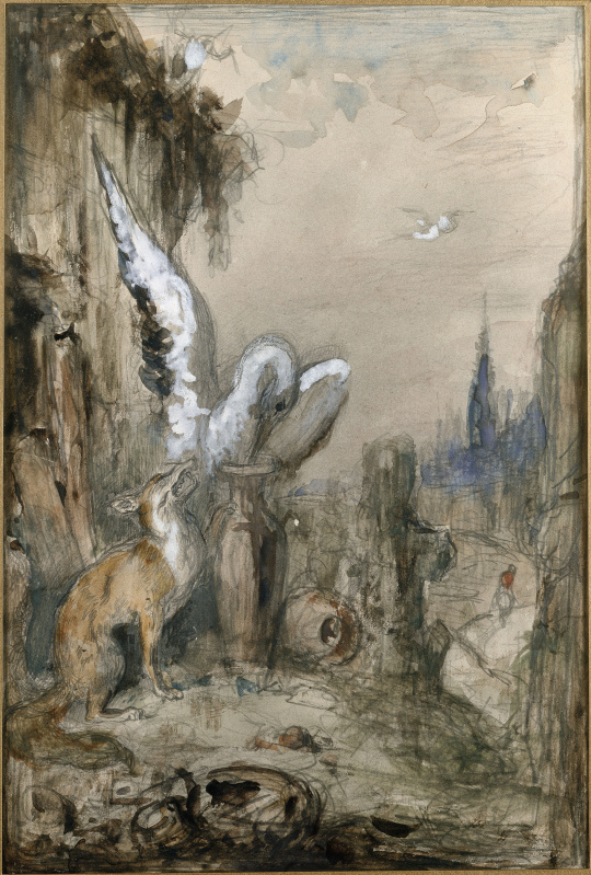 Gustave Moreau Le Renard et la cigogne. Esquisse pour