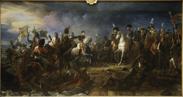 5 Peinture XIXe Napoléon Visitant Champ Bataille d'Eylau Baron