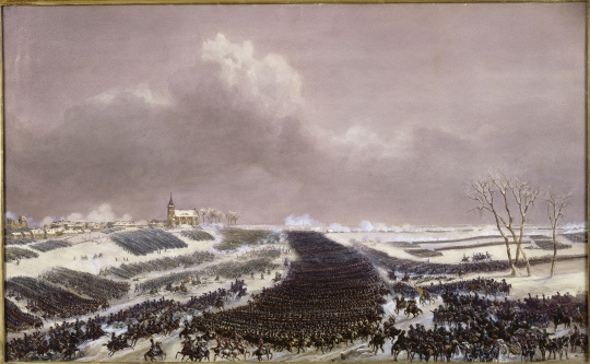 Napoléon sur le champ de Bataille d'Eylau (9 février 1807