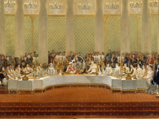 The marriage banquet of Napoleon I and Marie-Louise of Austria April 2,  1810. Museum: Musée National du Chateau de Fontainebleau. Author: Dufay,  Alexandre Benoît Jean Stock Photo - Alamy