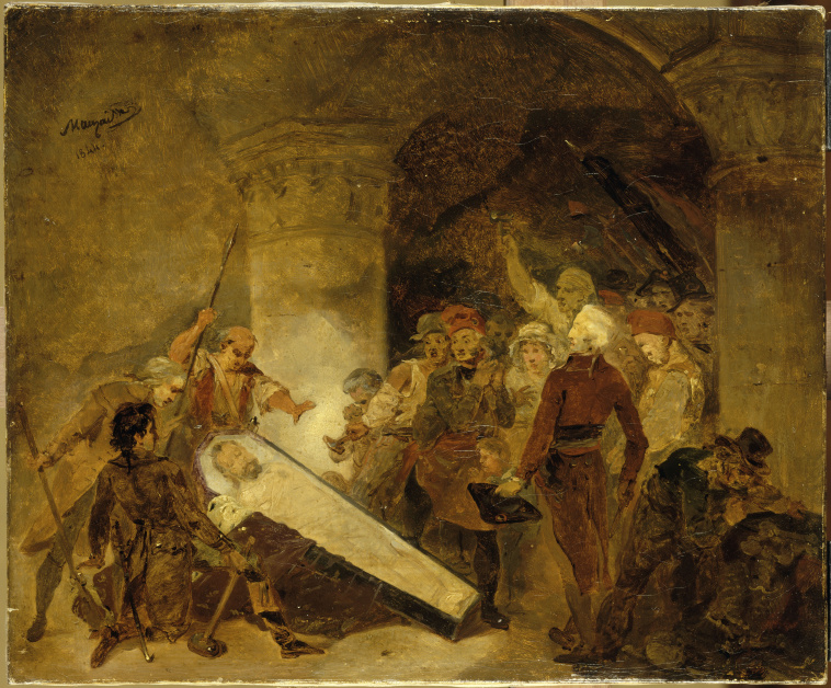 Jean-Baptiste Mauzaisse | L'ouverture du cercueil d'Henri IV à Saint-Denis  en 1793 | Images d'Art
