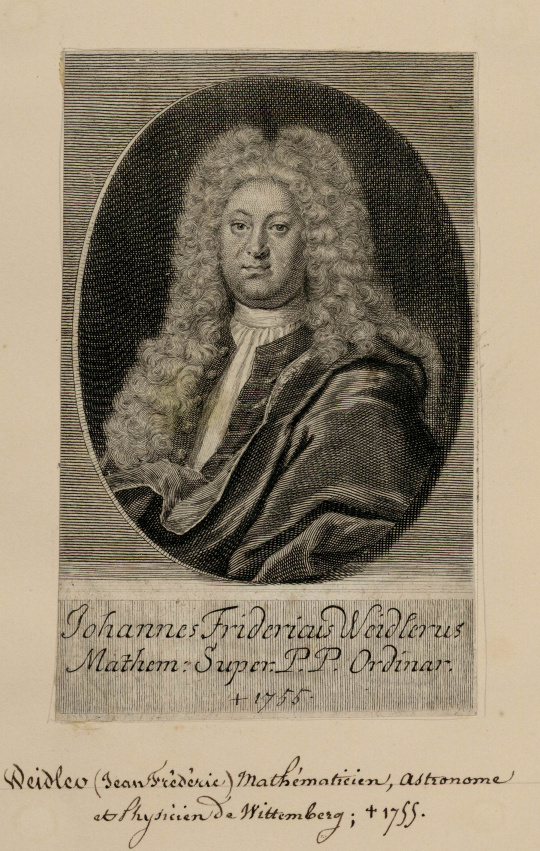  Johann Friedrich Weidler (16911755), écrivain, mathématicien et