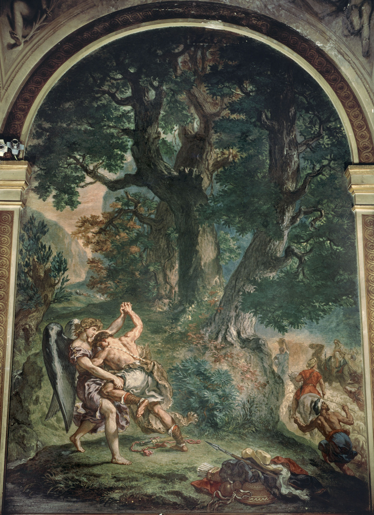 La Lutte De Jacob Avec L Ange Delacroix Eugène Delacroix | Jacob luttant avec l'Ange | Images d'Art