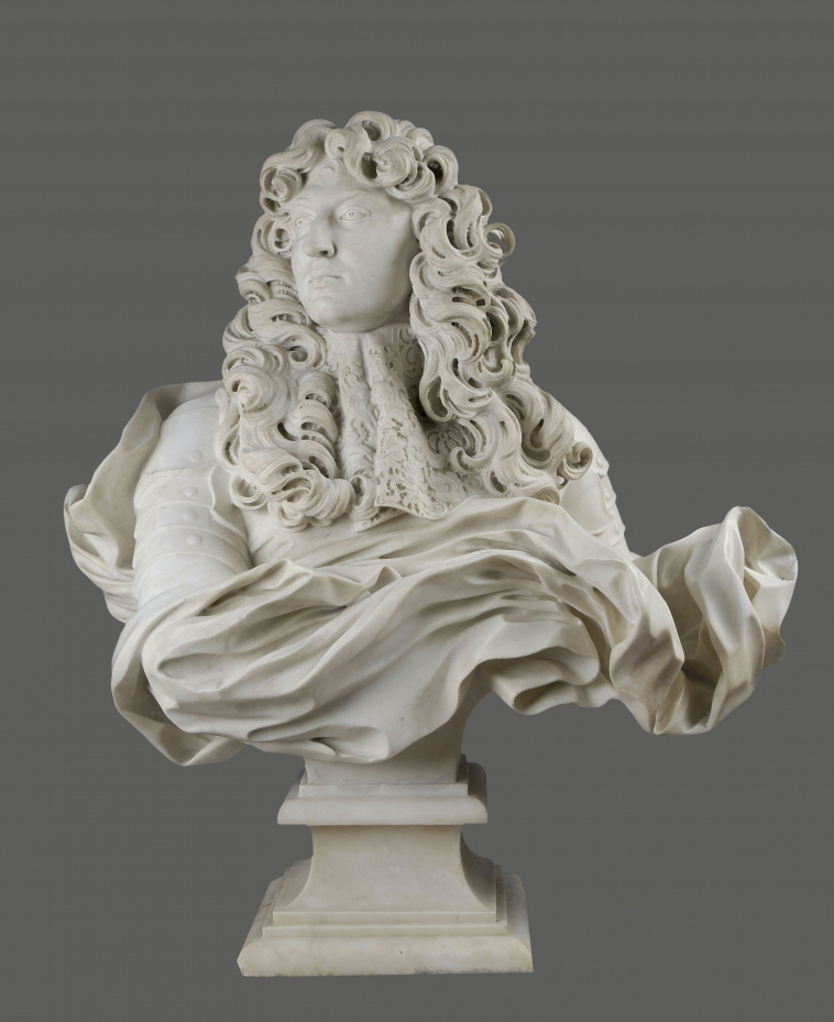 Le Bernin Busto di Louis XIV da 13/11/5,5 cm bianco 