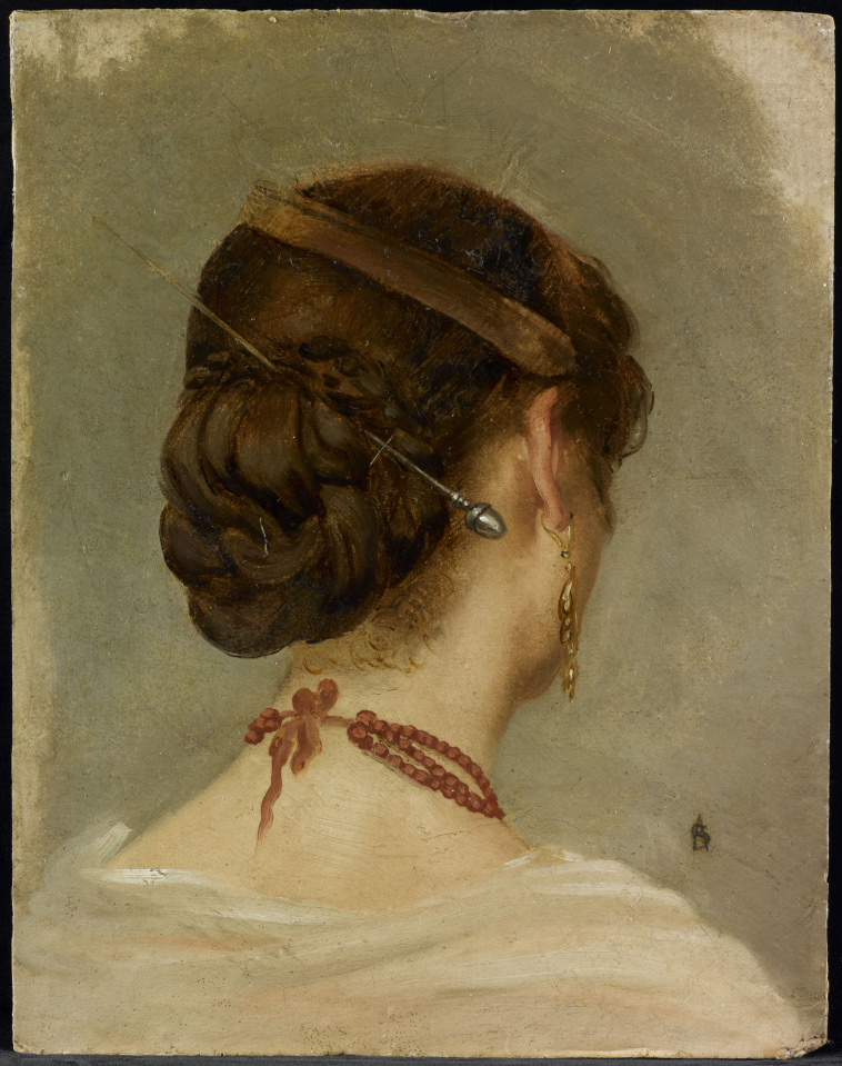 Anonyme | Tête de femme vue de dos | Images d'Art