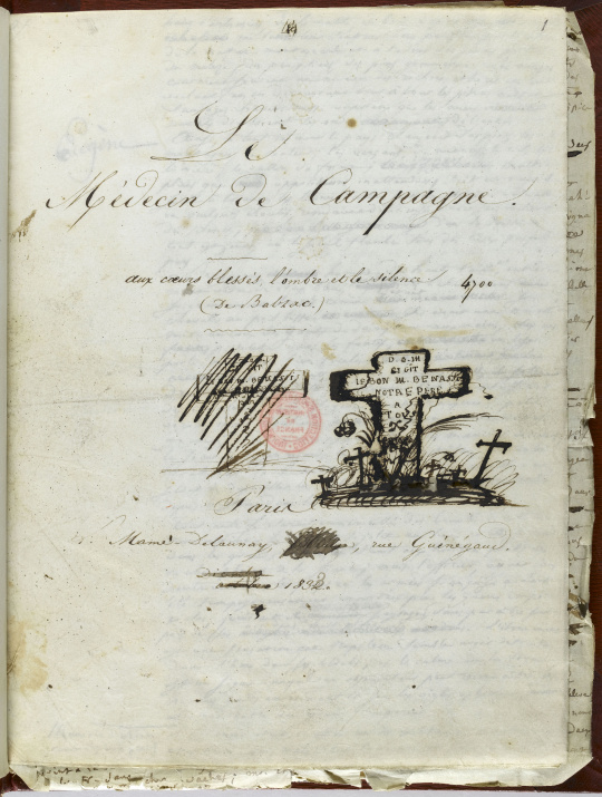 Honore De Balzac Manuscrit Autographe Du Medecin De Campagne Images D Art