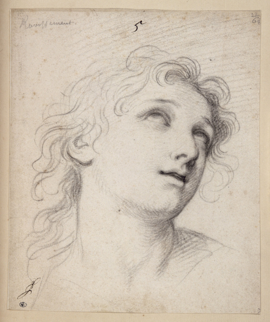 Charles Le Brun Le Ravissement figure de femme vue  de 