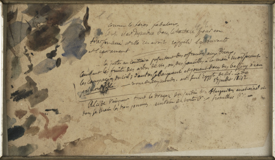 Eugène Delacroix | Autographe à propos de la Bataille de Taillebourg ...