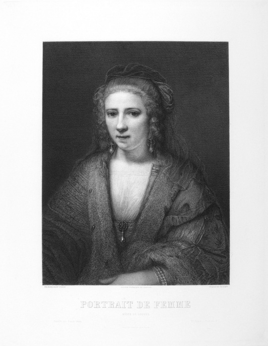 JeanBaptiste Danguin, d'après Rembrandt Portrait d’Heindrickje